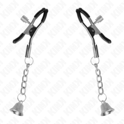 KINK - COLGANTE DE CAMPANA DE PLATA, PINZAS PARA PEZONES DE 6 CM