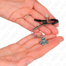 KINK - COLGANTE DE CAMPANA DE PLATA, PINZAS PARA PEZONES DE 6 CM
