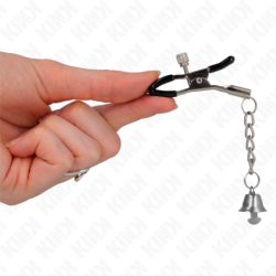 KINK - COLGANTE DE CAMPANA DE PLATA, PINZAS PARA PEZONES DE 6 CM