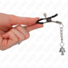 KINK - COLGANTE DE CAMPANA DE PLATA, PINZAS PARA PEZONES DE 6 CM