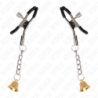 KINK - PINZAS PARA PEZONES CON COLGANTE DE CAMPANA DORADA DE 6 CM