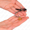 KINK - PINZAS PARA PEZONES CON COLGANTE DE CAMPANA DORADA DE 6 CM