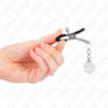 KINK - PINZAS PARA PEZONES CON CUENTAS DE VIDRIO, PLATEADAS, 6 CM