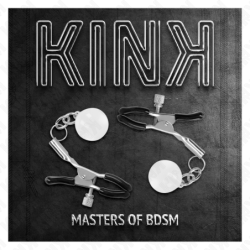 KINK - PINZAS PARA PEZONES CON CUENTAS DE VIDRIO, PLATEADAS, 6 CM