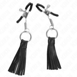 KINK - PINZAS PARA PEZONES CON BORLAS DE IMITACIÓN DE PIEL 6 CM