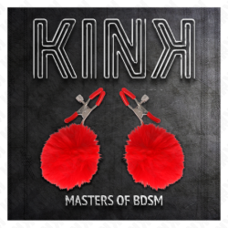 KINK - Pinza para pezón con bola de piel sintética roja de 6 cm