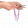 KINK - PINZAS PARA PEZONES CON 3 CADENAS MORADO 20/23/28 CM