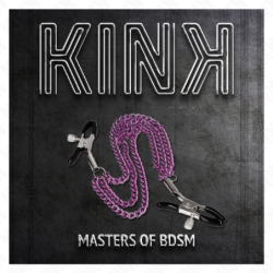 KINK - PINZAS PARA PEZONES CON 3 CADENAS MORADO 20/23/28 CM
