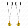 KINK - PINZAS PARA PEZONES DE CAMPANA FINAS DORADAS DE 7 CM