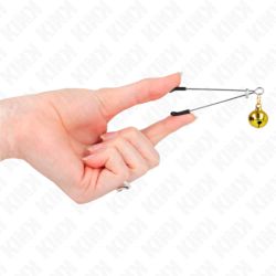 KINK - PINZAS PARA PEZONES DE CAMPANA FINAS DORADAS DE 7 CM