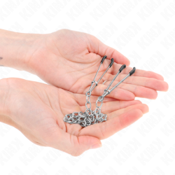 KINK - PINZAS PARA PEZONES FINAS CON CADENA GRUESA DE 30 CM