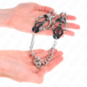 KINK - PINZAS PARA PEZONES CON FORMA DE TRÉBOL JAPONÉS CON CADENA, PLATA, 30 CM
