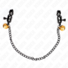 KINK - PINZAS PARA PEZONES DE CADENA PLANA CON CAMPANA, PLATA, 30 CM