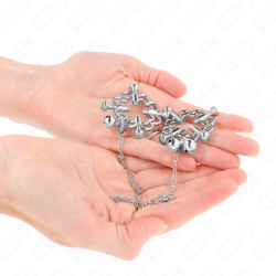 KINK - PINZAS PARA PEZONES CON FORMA DE FLOR METÁLICA Y CADENA