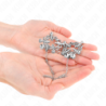 KINK - PINZAS PARA PEZONES CON FORMA DE FLOR METÁLICA Y CADENA