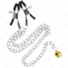 Pinzas para pezones KINK - Cadena con campana, 30 cm