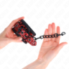 KINK - SUJECIONES DE MUÑECAESTAMPADO DE DIAMANTE ROJO OSCURO AJUSTABLES 17-26 CM X 5,5 CM