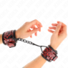 KINK - SUJECIONES DE MUÑECAESTAMPADO DE DIAMANTE ROJO OSCURO AJUSTABLES 17-26 CM X 5,5 CM