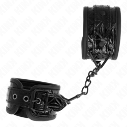 KINK - SUJECIONES DE MUÑECAESTAMPADO DE DIAMANTE NEGRAS AJUSTABLES 17-26 CM X 5,5 CM