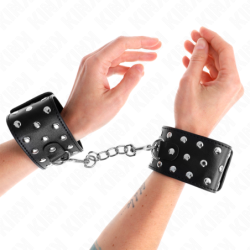 KINK - SUJETADORES DE MUÑECA PUNK AJUSTABLES 19-24 CM X 5,5 CM