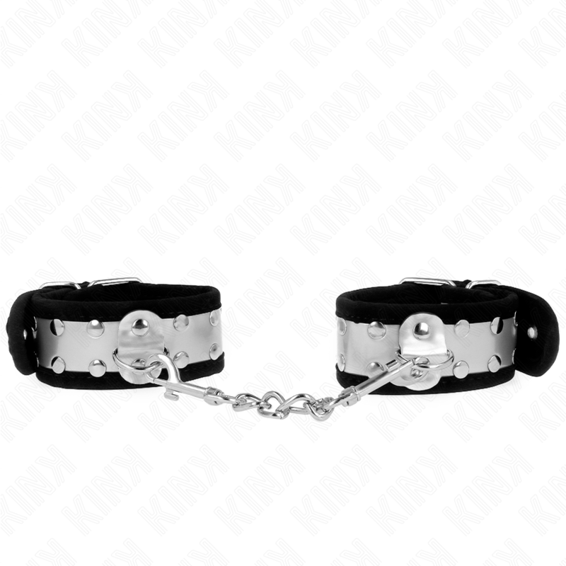 KINK - SUJECIONES FINAS PARA MUÑECAS NEGRO/PLATEADO 30 X 4 CM