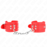 KINK - SUJECIONES DE MUÑECA SENCILLAS ROJAS AJUSTABLES 20-23 CM X 5,5 CM