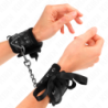 KINK - SUJECIONES DE MUÑECASCANDAL CON DETALLES DE ENCAJE NEGRO 24,5 CM X 6,5 CM