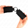 KINK - PUÑOS DE MANO DE PIEL PARA PRINCIPIANTES 25 CM CON ANILLA DE 4 CM NEGRO AJUSTABLE 15-25 CM