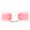 KINK - SUJETADORES DE MUÑECA FORRADOS DE PELO ROSA AJUSTABLES 17-31 CM X 7 CM