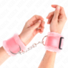 KINK - SUJETADORES DE MUÑECA FORRADOS DE PELO ROSA AJUSTABLES 17-31 CM X 7 CM