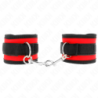 KINK - SUJECIÓN DE MUÑECA DE NYLON CON CIERRE DE VELCRO, MODELO ROJO-NEGRO 2, AJUSTABLE DE 18 A 35 CM X 6 CM