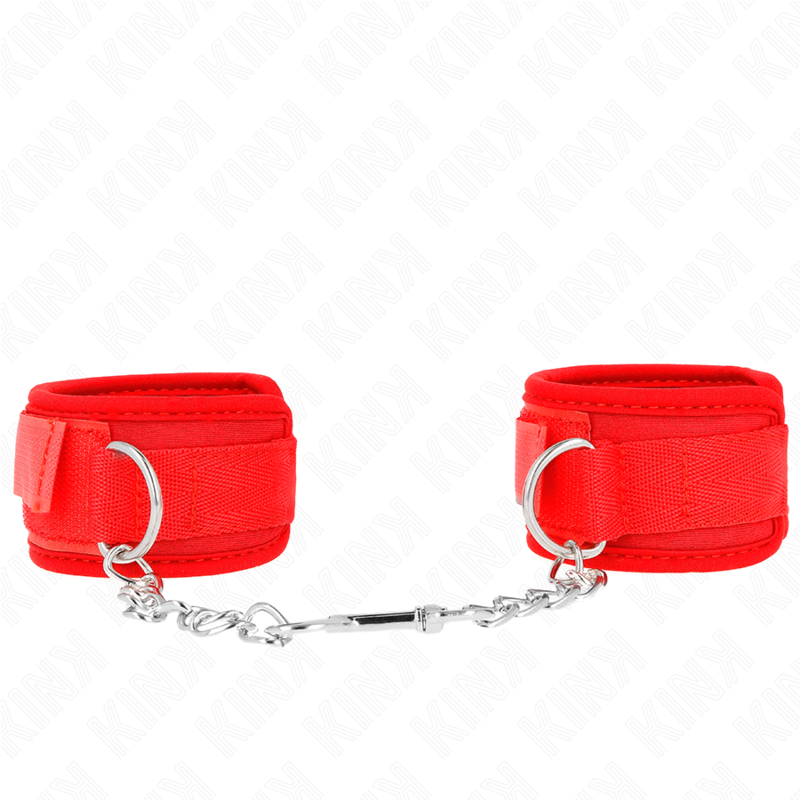 KINK - SUJECIONES DE MUÑECA DE NEOPRENO ROJAS 42 X 5 CM
