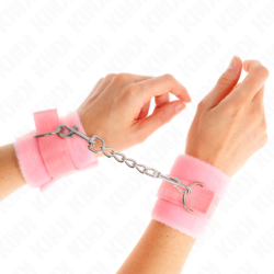 KINK - ESPOSAS DE MANO DE PIEL ROSA PARA PRINCIPIANTES 30 X 7 CM