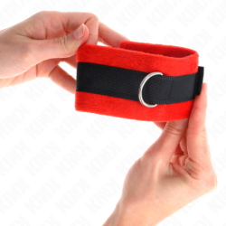KINK - ESPOSAS DE PIEL PARA PRINCIPIANTES NEGRO-ROJO 30 X 7 CM