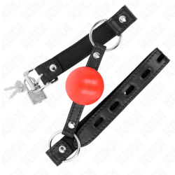 KINK - BOLA DE TPE ROJA DE 4 CM, MORDAZA DE 60 X 2 CM