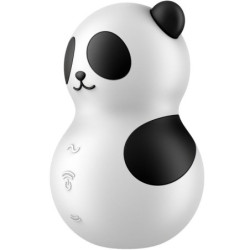 SATISFYER - ESTIMULADOR Y VIBRADOR DE BOLSILLO PANDA BLANCO Y NEGRO