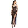CHILIROSE - CR 4723 BABYDOLL LARGO Y TANGA NEGRO M
