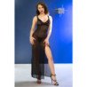 CHILIROSE - CR 4723 BABYDOLL LARGO Y TANGA NEGRO M