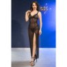 CHILIROSE - CR 4723 BABYDOLL LARGO Y TANGA NEGRO L
