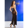 CHILIROSE - CR 4723 BABYDOLL LARGO Y TANGA NEGRO XL