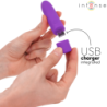 INTENSO - SYMONE VIBRADOR RECARGABLE POR USB, 8 VIBRACIONES, MORADO, 10 X 2,2 CM