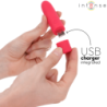 INTENSO - SYMONE VIBRADOR RECARGABLE POR USB, 8 VIBRACIONES, ROJO, 10 X 2,2 CM