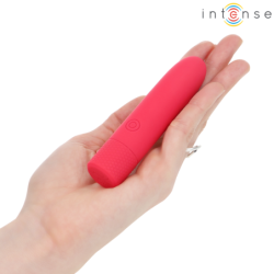 INTENSO - SYMONE VIBRADOR RECARGABLE POR USB, 8 VIBRACIONES, ROJO, 10 X 2,2 CM