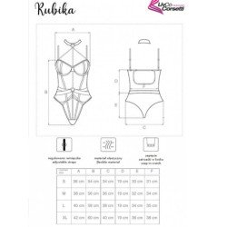 LIVCO CORSETTI FASHION - RUBIKA LC XG079 BODY CON GARGANTA NEGRO L