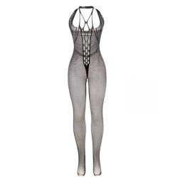 SUBBLIME - 951788 BODY DE RED LARGO CON TIRANTES EN EL PECHO Y LA ESPALDA NEGRO TALLA ÚNICA