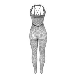 SUBBLIME - 951788 BODY DE RED LARGO CON TIRANTES EN EL PECHO Y LA ESPALDA NEGRO TALLA ÚNICA