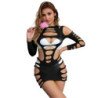 SUBBLIME - 952266 VESTIDO DE MANGA LARGA CON MALLA ELÁSTICA NEGRO TALLA ÚNICA