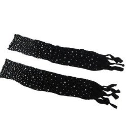 SUBBLIME - 952174 BODY DE RED CON GUANTES Y DIAMANTES NEGRO TALLA ÚNICA