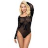 SUBBLIME - 952051 BODY DE RED CON MANGAS LARGAS Y HOMBROS DESNUDOS NEGRO TALLA ÚNICA