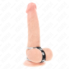 KINK - ANILLO DOBLE PARA PENE DE 3,8 CM A 5 CM CONECTADO POR CUERO